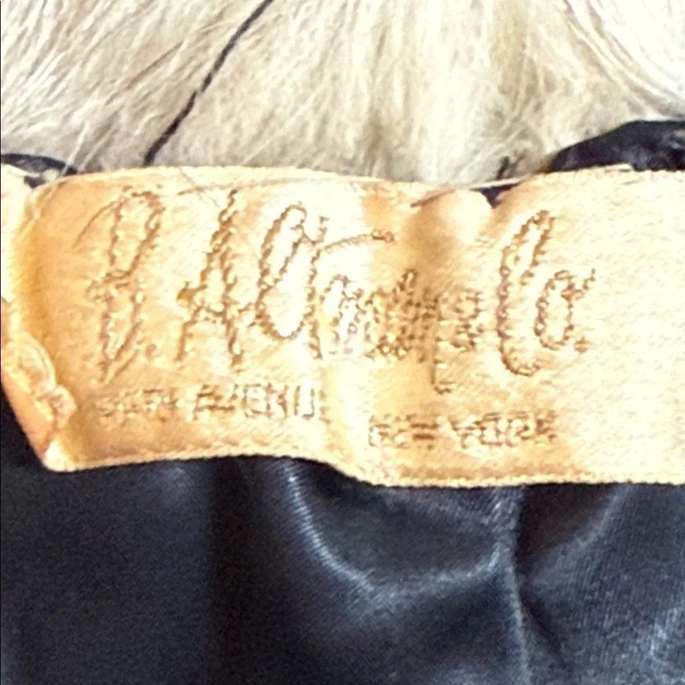 Vintage B. Altman & Co. Real Fur Bonnet Luxury Winter Hood with Grosgrain Ribbon